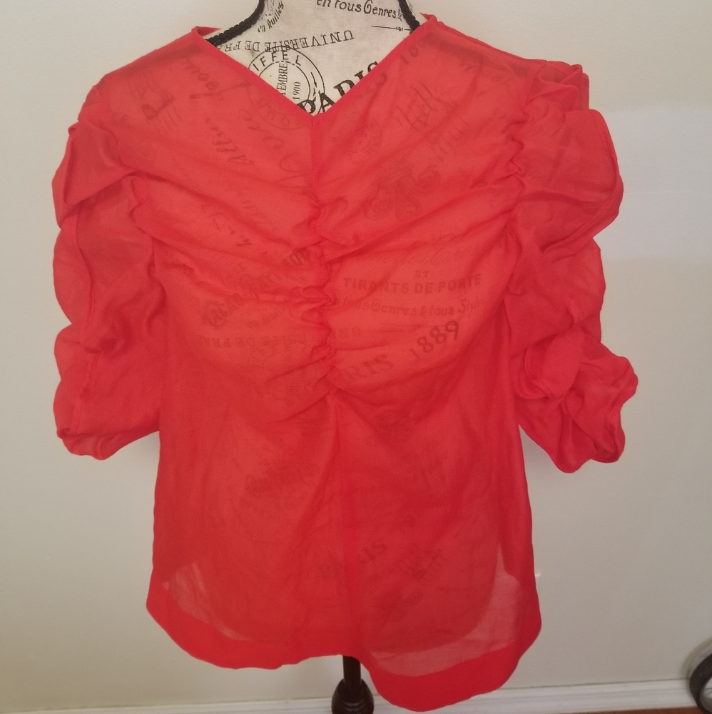 H&M sheer 3/4 length sleeve shirt